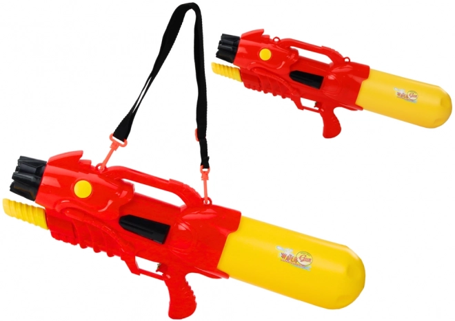 Grote waterpistool 2850 ml met verstelbare riem rood