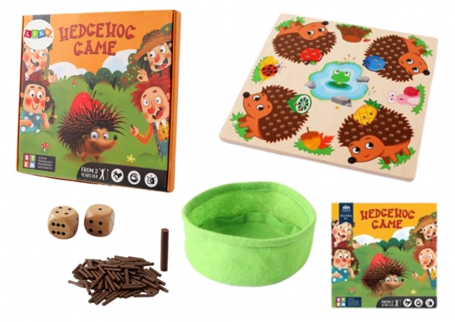 Hedgehog Logic and Math Learning Wooden Board Game