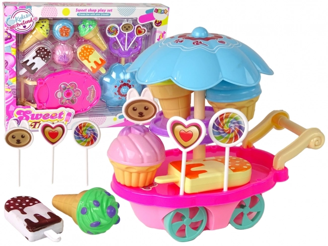 Kinder-Eiscremestand mit Spielzeug - Eiscreme-Wagen