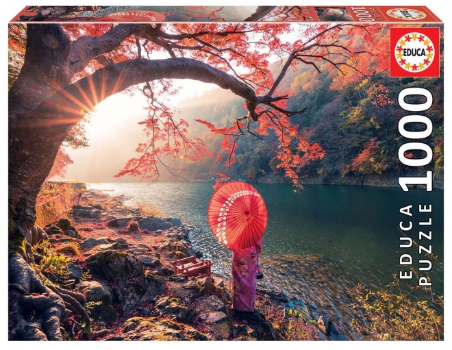 Educa puzzel zonsopgang aan de rivier Katsura, Japan 1000 stukjes
