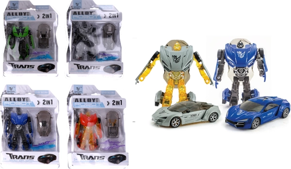 Autorobot van metaal 11 cm