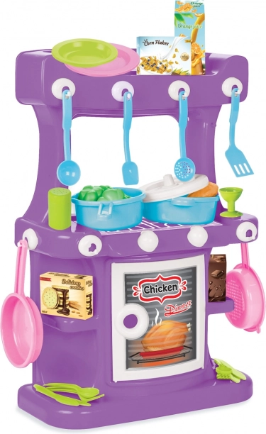 Set de cuisine violet pour enfants avec accessoires