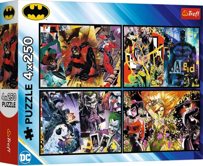 Puzzelset 4 × 250 stukjes BATMAN