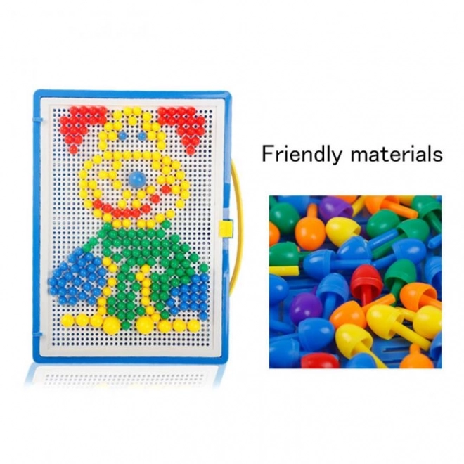 Colorful Mosaic with 296 Pegs