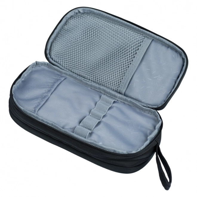 Baagl Set mit drei schwarzen Produkten: Rucksack, Federmäppchen und Beutel