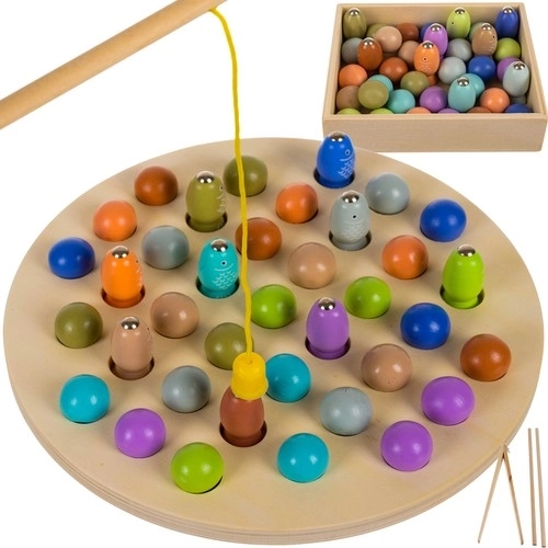 Houten kinderspel Vissen vangen