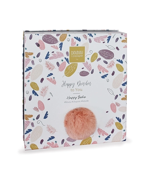 Cadeauset - Pluchen konijn met knuffeldoek oudroze