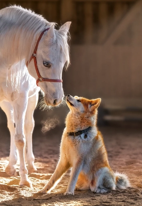 Puzzel 1000 stukjes Paard en hond – unieke vriendschap