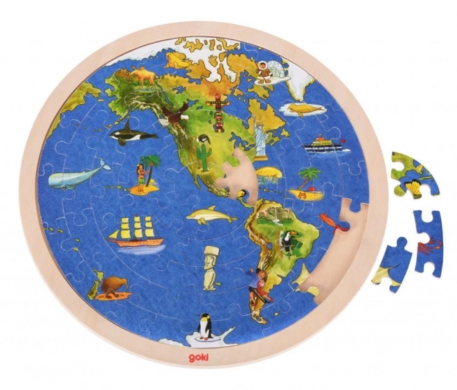 Double-Sided World Map Puzzle