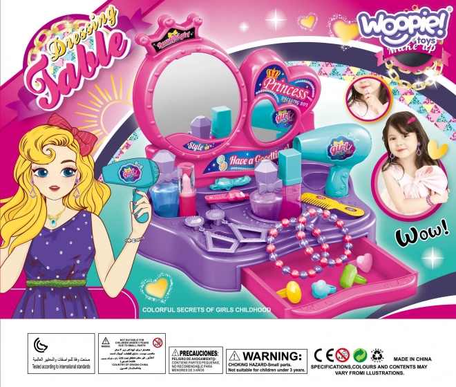 Coiffeuse pour princesses Woopie - Studio de beauté avec 18 accessoires