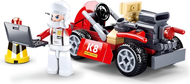 Poseable racer minifigure