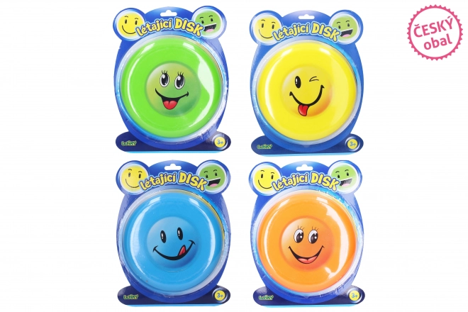 Vliegende schijf 19 cm met smiley