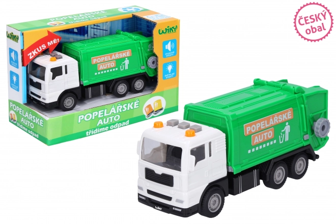 Vuilniswagen met effecten 17 cm - Tsjechische verpakking