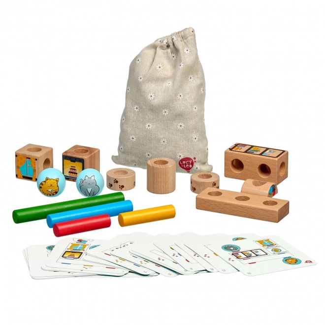 Lucy & Leo Speelse Katten - houten puzzel met voorbeelden