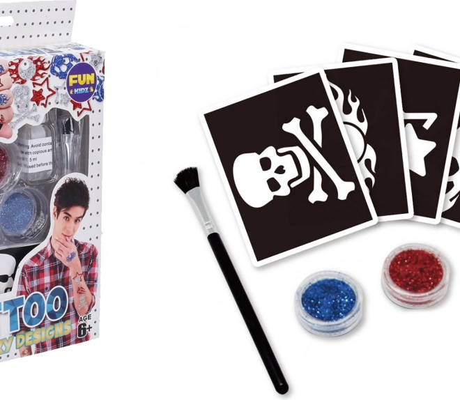Temporary Glitter Tattoo Kit for Boys