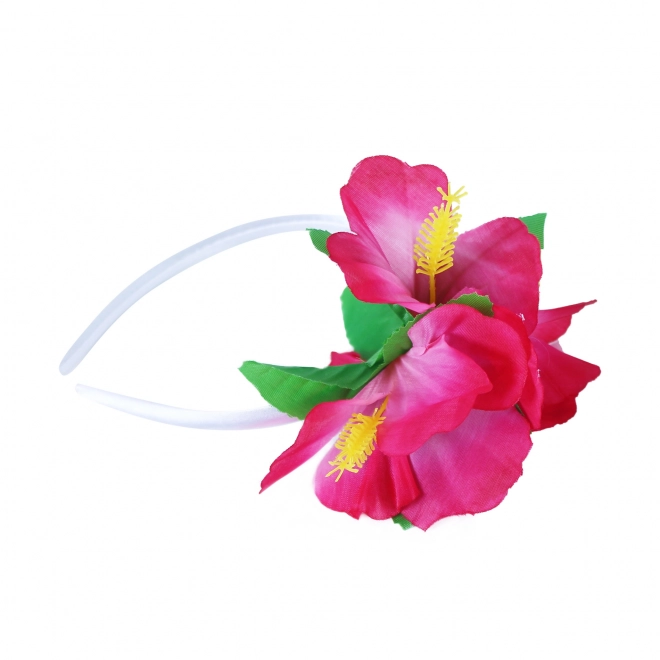 Hawaiiaanse hoofdband met 3 bloemen