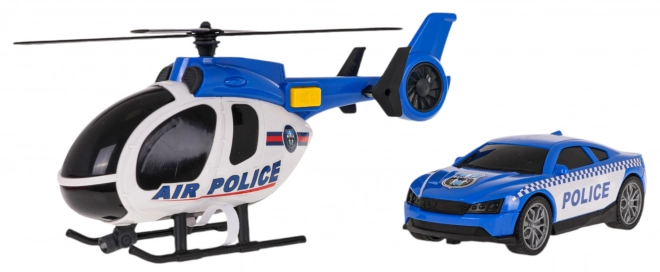 Police Helicopter and Car Set