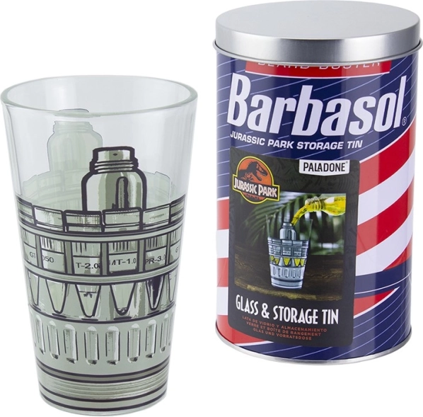 Jurassic Park 450 ml Glass in BARBASOL Gift Tin