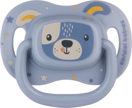 Sucette symétrique en silicone CANPOL babies Cute Animals 6–18 mois, bleu