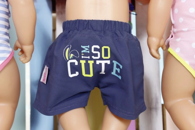 Baby born sommerliche Badeshorts blau