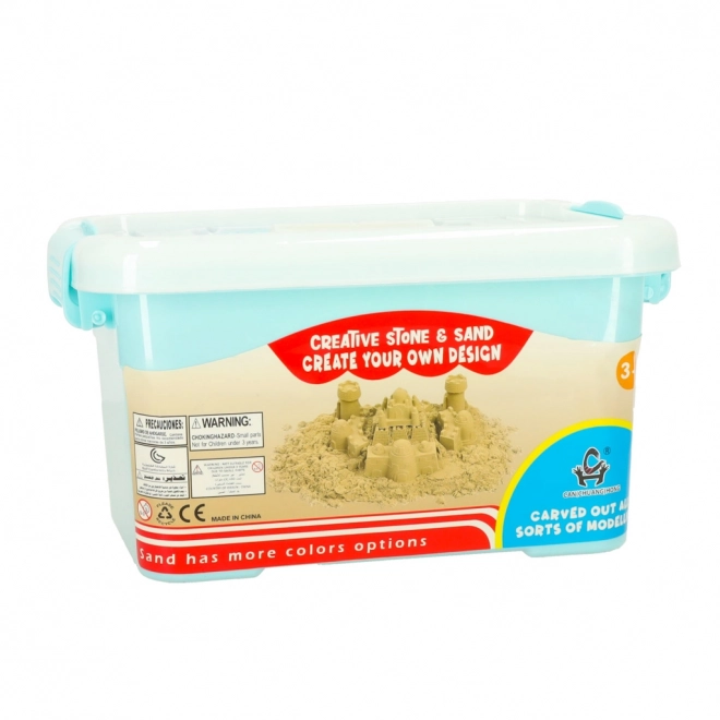 Kinetisch zand beige 1 kg met vormpjes – Beige