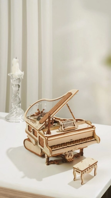 RoboTime 3D Houten mechanische puzzel Magische piano (elektrische aandrijving)