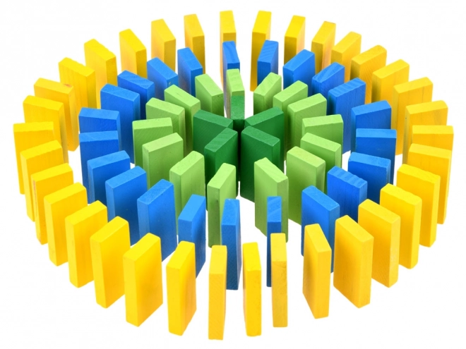 Houten kleurrijke domino 300 stukken