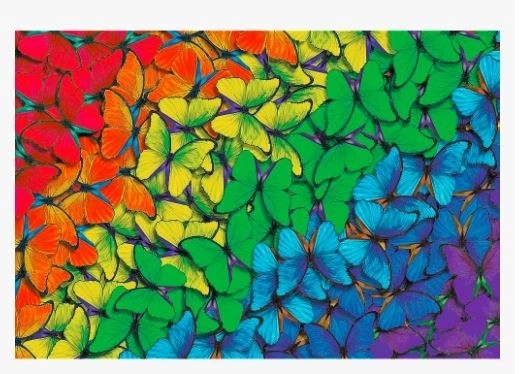 Houten puzzel Trefl Wood Craft Regenboogvlinders 501 stukjes