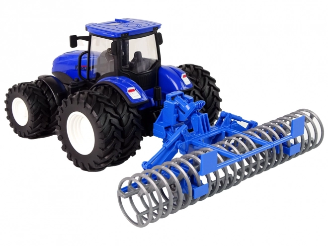 Tracteur télécommandé 1:24 Blue Disc Aggregate Metal