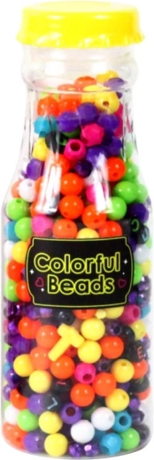 Set de perles colorées en flacon