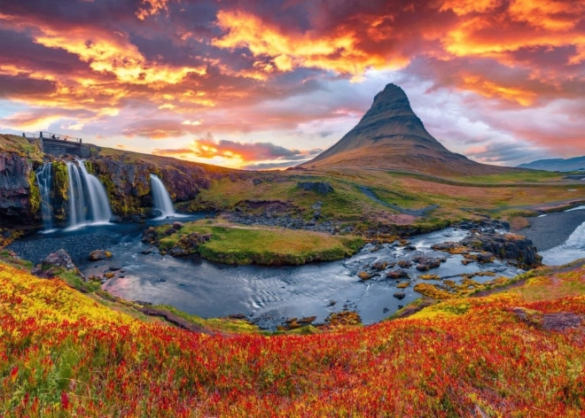 Puzzle Cascade Kirkjufellsfoss Islande 500 pièces