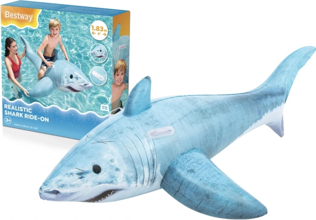 Bestway opblaashaai voor in het water 183 × 102 cm