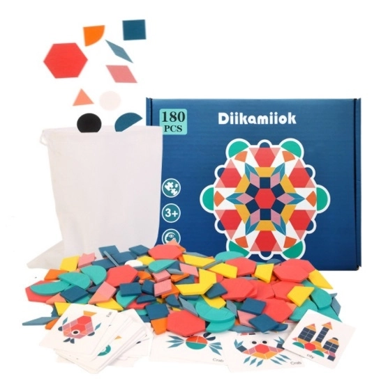 Houten puzzel - geometrische vormen