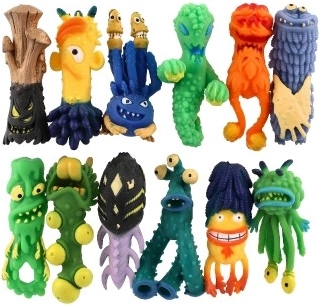 Kleurrijke mix van buitenaardse wezens