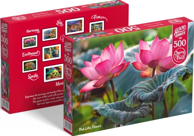 Puzzle Pink Lotus Flowers 500 Pieces