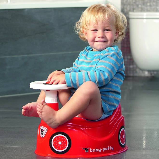 Pot avec volant rouge