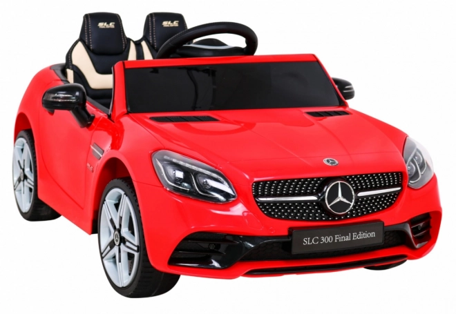 Mercedes Benz SLC300 Kinderauto op batterij Rood + geluiden MP3 Lichten + afstandsbediening + langzame start