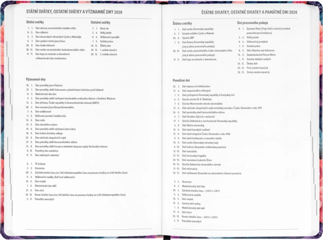 Notique agenda de 18 mois Petito Bouquet 2025-2026