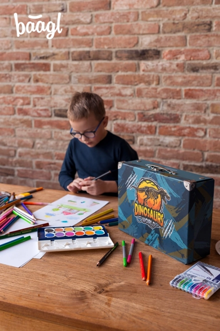 BAAGL Opvouwbare schoolkoffer Dinosaurs World met beslag