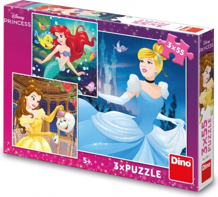 Puzzel DISNEY PRINCESS 3×55 stukjes