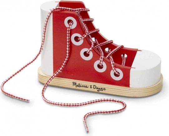 Wooden lacing shoe MELISSA & DOUG for tying practice