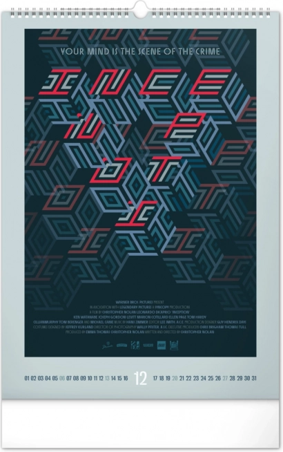 Wall Calendar Alternative Movie Posters 2026