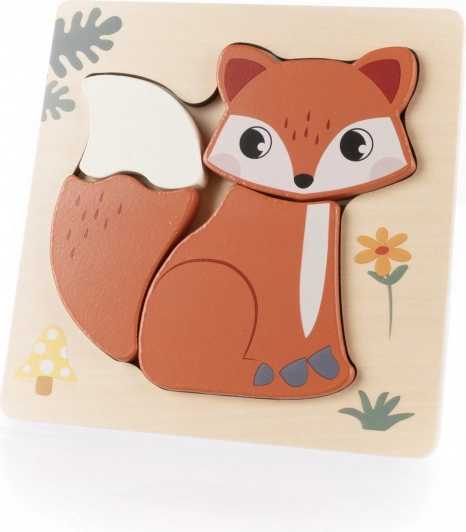 Wooden puzzle small, Fox