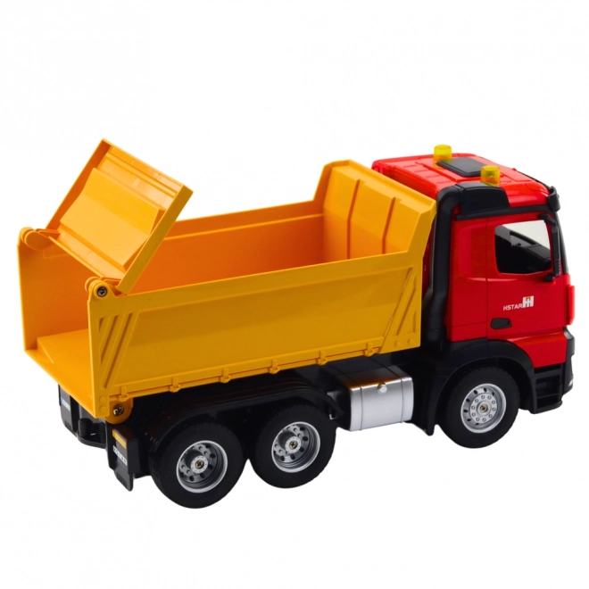 Mirror Model RC Dump Truck in Yellow-Red Design