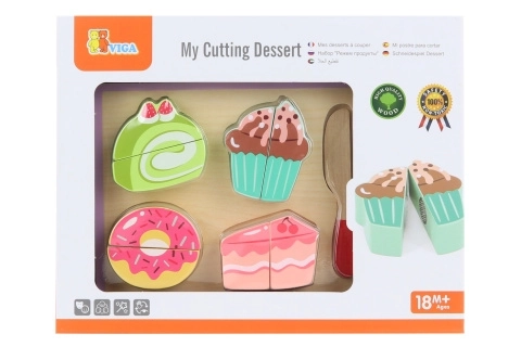 Set en bois pour couper des desserts VIGA
