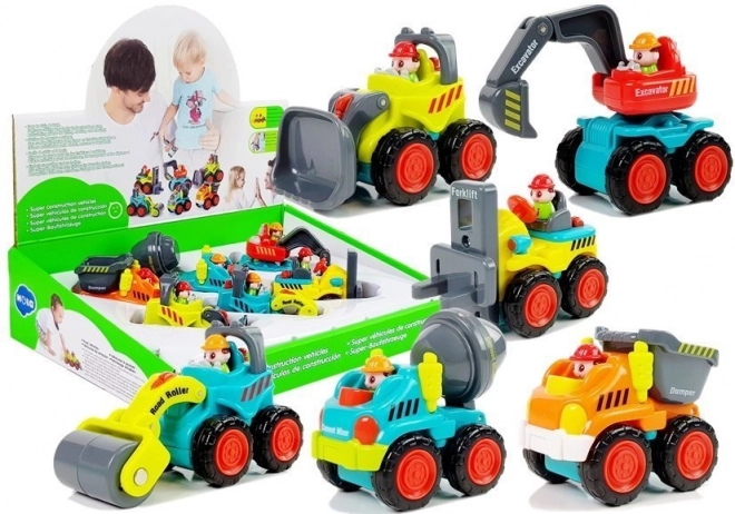 Bauspielzeug Autos für Kinder – Mix aus 5 Typen