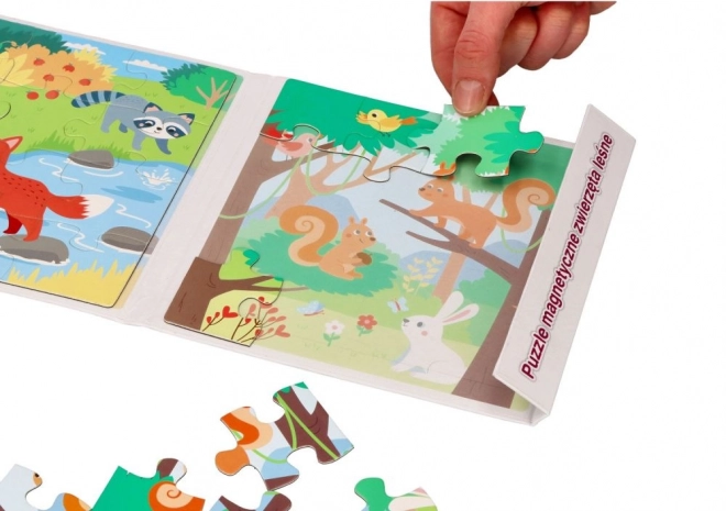 Magnetische puzzelboek - Bosdieren