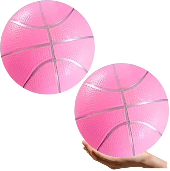 Pastelroze strandrubberen bal 20 cm