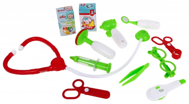 Draagbare medische kast voor kinderen 3+ Koffer + tafel + 2 typen karretjes + accessoires