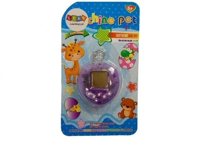 Elektronisch spel Tamagotchi paars met korte ketting